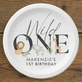 Wild One Safari 1. Geburtstag Party Pappteller