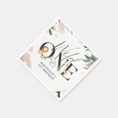 Wild One Safari 1. Geburtstag Party Serviette (Ecke)