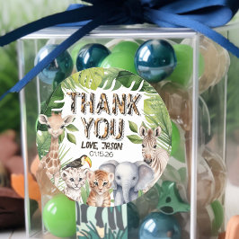 Wild one Safari 1. Geburtstag vielen Dank Runder Aufkleber