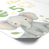 Wild One Safari 1st Birthday Milestone Sign Poster (Ecke)