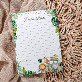 Wild One Safari 1st Birthday Time Capsule Cards Einladung