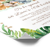 Wild One Safari 1st Birthday Time Capsule Sign Poster (Ecke)