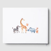 Wild One Safari Animal 1. Geburtstag Party Gästebuch (Rückseite)