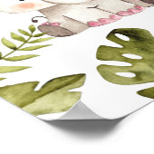 Wild One Safari Animal Birthday Party Begrüßungsze Poster (Ecke)