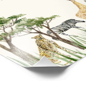 Wild One Safari Animal Birthday Table Top Sign Fotodruck (Ecke)