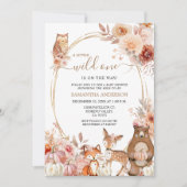 Wild One Safari Animal Fall Pumpkin Baby Dusche Einladung (Vorderseite)