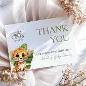 Wild One Safari Animal Jungle Baby Dusche Dankeskarte