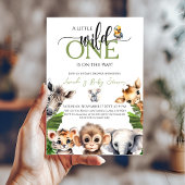 Wild One Safari Animal Jungle Baby Dusche Einladung