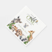 Wild One Safari Animal Jungle Baby Dusche Serviette (Ecke)