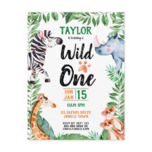 Wild One Safari Animal Kids 1. Geburtstag