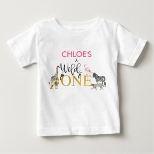 Wild One Safari Animals 1. Geburtstag Baby T - Shi T-shirt