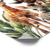 Wild One Safari Animals Baby Dusche Begrüßungszeic Poster (Ecke)