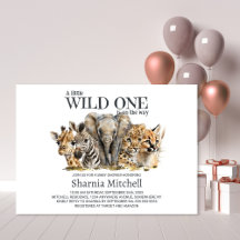 Wild One Safari Animals Baby Shower