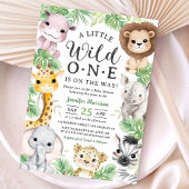 Wild One Safari Animals Baby Shower Invitation Einladung