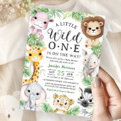 Wild One Safari Animals Baby Shower Invitation Einladung