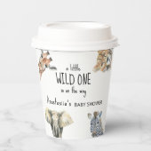 Wild One Safari Animals Baby Shower Pappbecher (Vorderseite)