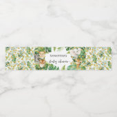 Wild One Safari Animals Baby Shower Wasserflaschenetikett (Einzelnes Label)