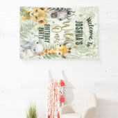 Wild One Safari Animals Begrüßungsbanner Banner (InSitu)