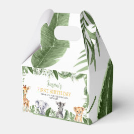 Wild One Safari Animals Birthday Gevor Box Geschenkschachtel