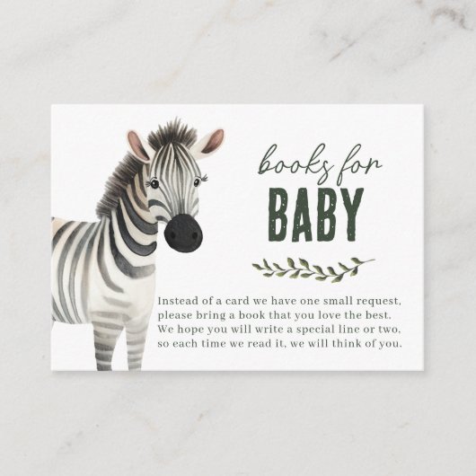 Wild One Safari Animals Books for Baby Shower Begleitkarte (Vorderseite)
