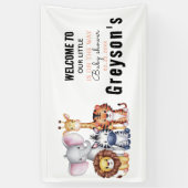 Wild One Safari Animals Boy Baby Shower Banner (Vertikal)