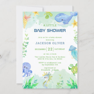 Wild One Safari Animals Boy Baby Shower Einladung