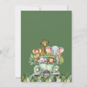 Wild One Safari Animals Boy Baby Shower Einladung (Rückseite)