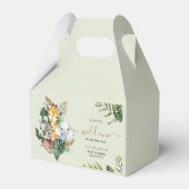 Wild One Safari Animals Boy Baby Shower Geschenkschachtel (Rückseite)