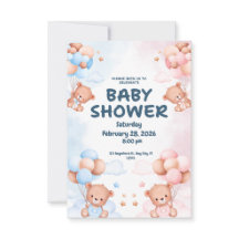 Wild One Safari Animals Boy Baby Shower Invitation