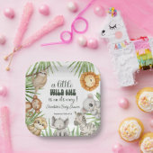 Wild One Safari Animals Boy Baby Shower Pappteller (Party)