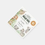 Wild One Safari Animals Boy Baby Shower Serviette (Ecke)