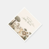 Wild One Safari Animals Boy Baby Shower Serviette (Ecke)