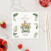 Wild One Safari Animals Boy Baby Shower Serviette (Beispiel)