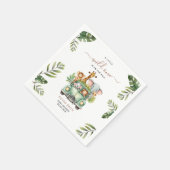 Wild One Safari Animals Boy Baby Shower Serviette (Ecke)