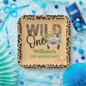 Wild One Safari Animals Erster Geburtstag Junge Pappteller (Party)