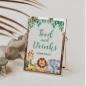 "Wild ONE Safari Animals Food and Drinks"-Zeichen Poster