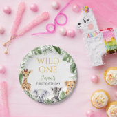 Wild One Safari Animals Geburtstag Baby Shower Pappteller (Party)