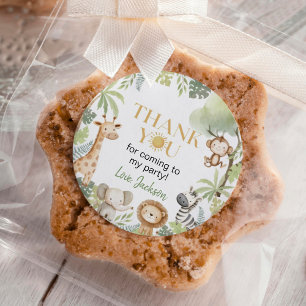 Wild One Safari Animals Geburtstag Runder Aufkleber