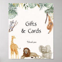 Wild One Safari Animals Geschenke & Cards Poster