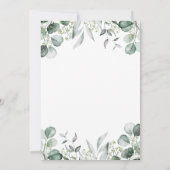 Wild One Safari Animals Greenery Baby Shower Einladung (Rückseite)