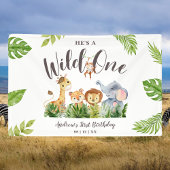 Wild One Safari Animals Kindergeburtstag Banner