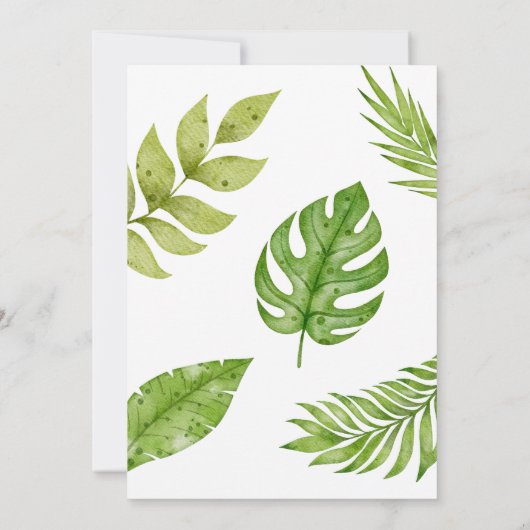 Wild One Safari Animals Kindergeburtstag Einladung (Rückseite)