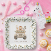 Wild One Safari Animals Neutral Baby Shower Pappteller (Party)