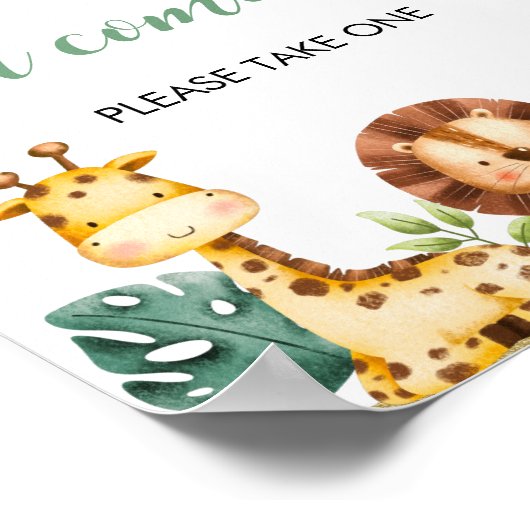 Wild ONE Safari Animals Vielen Dank für Ihr Intere Poster (Ecke)