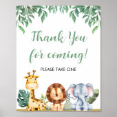 Wild ONE Safari Animals Vielen Dank für Ihr Intere Poster (Vorne)