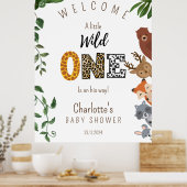 Wild One Safari Baby Dusche Begrüßungszeichen Poster (Küche)
