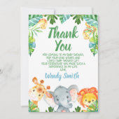 Wild One Safari Baby Dusche Danke Karte (Vorderseite)
