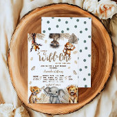 Wild One Safari Baby Dusche Einladung