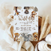 Wild One Safari Baby Dusche Einladung