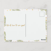 Wild One Safari Baby Dusche Postkarte (Rückseite)